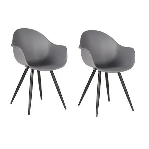 Krzesło do jadalni kuchni Luca antracyt Label51 zestaw 2 szt.