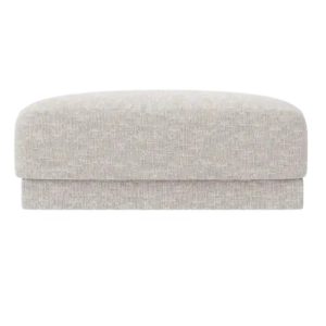 Nowoczesny puf podnóżek Miley Micadoni Szenil Light Grey 90x90x40cm