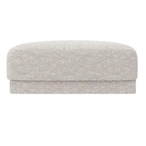 Nowoczesny puf podnóżek Miley Micadoni Szenil Light Grey 90x90x40cm