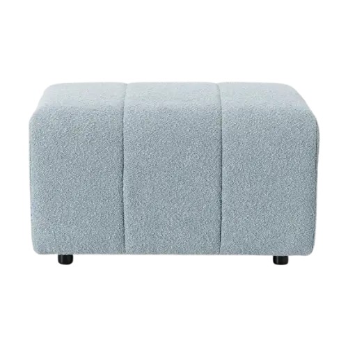 Zbliżenie Puf siedzisko moduł do sofy Lena Jasnoniebieski Bouclé 75x78x43cm