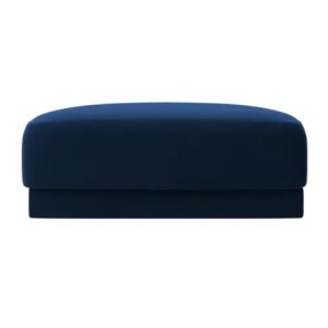 Puf welurowy siedzisko podnóżek Miley królewski niebieski 90x90x40 Micadoni