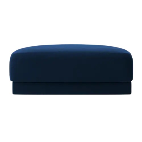 Puf welurowy siedzisko podnóżek Miley królewski niebieski 90x90x40 Micadoni