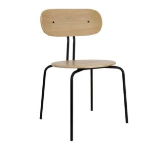 Krzesło Curious dębowe z czarną podstawą Umage