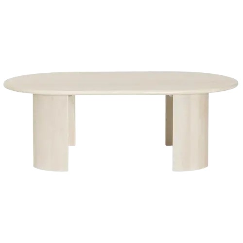 Stolik kawowy Orlando z owalnym blatem mango 80x130x45cm Bizzotto