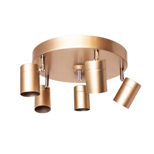 Lampa sufitowa spot reflektor Correct złoty Ø30xH14cm By Rydens