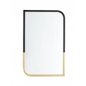 Lustro Reflix w czarno-złotej ozdobnej ramie 35x55cm Bizzotto