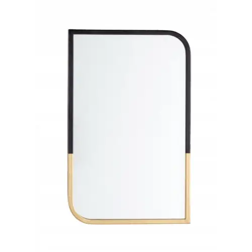 Lustro Reflix w czarno-złotej ozdobnej ramie 35x55cm Bizzotto