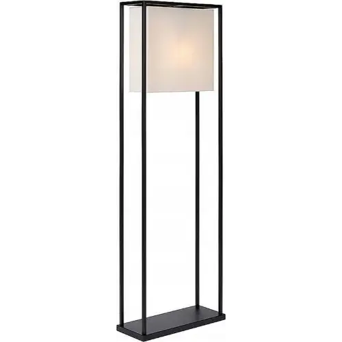 Minimalistyczna lampa podłogowa stojąca Poona z lnianym kloszem 155cm