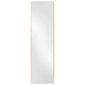 Minimalistyczne lustro prostokątne ścienne z drewnianą ramą Avery 40x140cm