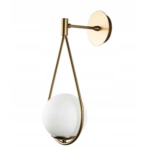 Lampa ścienna kinkiet Arch Gold & White 21x20x45cm