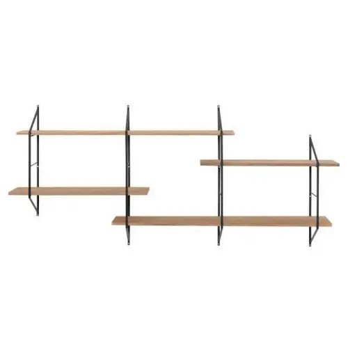 Asymetryczna półka ścienna wisząca Belfast 191x79x25,5cm Actona