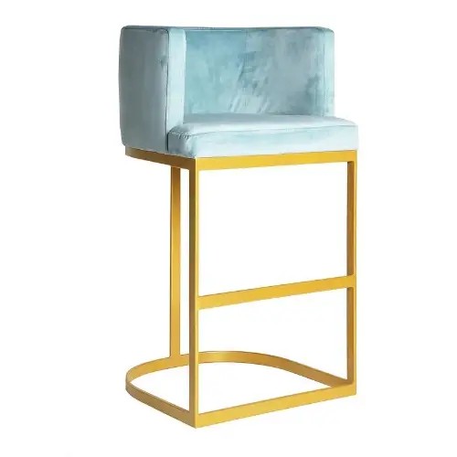 Hoker krzesło barowe Bibona w stylu Art Deco 56x56x98cm Lastdeco