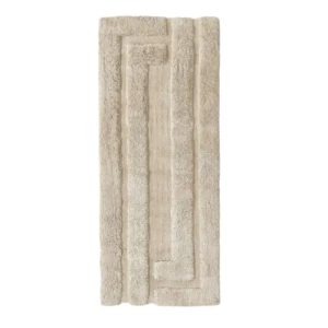Puszysty chodnik dywan z długim włosiem z wypukłą strukturą Genève beż 80x250cm