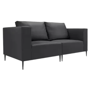 Sofa tarasowa 2-os czarna z podłokietnikami Fiji Calme Jardin 184x92x93cm