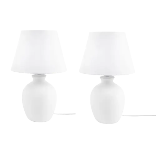 Lampa nocna stołowa Sombre Biała kpl. 2 szt. D'Casa